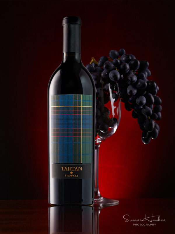 Napa Valley Professional Photography - Bottle Shot Photographer - Stewart Cellars - Tartan